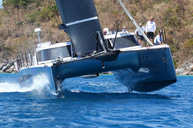 Line Honours for HH66 Nemo owned and skippered by Todd Slyngstad photo copyright Ingrid Abery / www.ingridabery.com taken at Royal BVI Yacht Club and featuring the Catamaran class