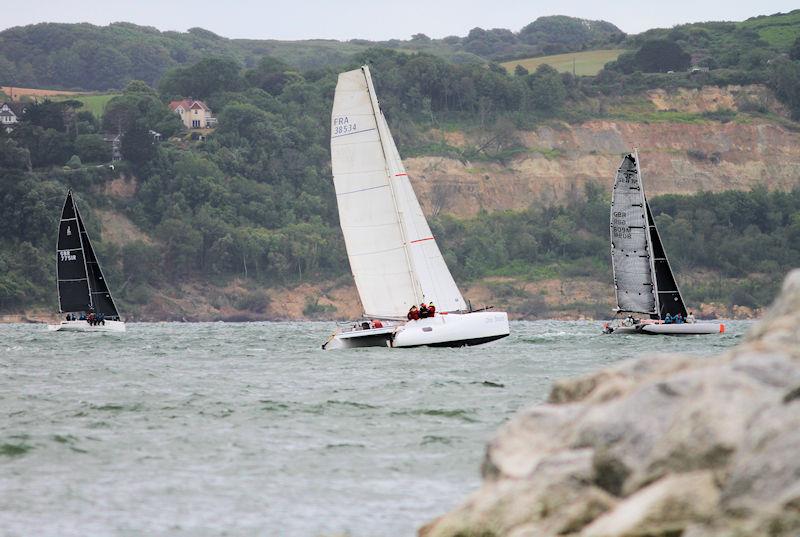 The 2023 Round the Island Race fleet pass through the Hurst narrows - photo © Sam Jardine