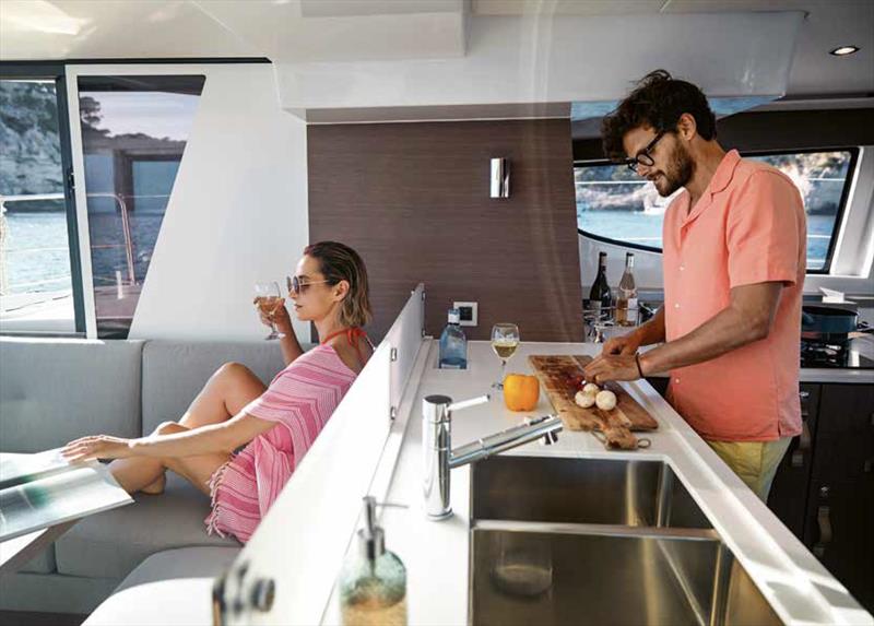 Bali 4.6 - Galley photo copyright Yacht Share Mariner taken at  and featuring the Catamaran class
