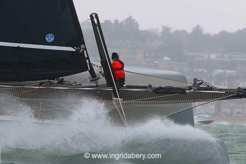 50th Rolex Fastnet Race start photo copyright Ingrid Abery / www.ingridabery.com taken at Royal Ocean Racing Club and featuring the Catamaran class