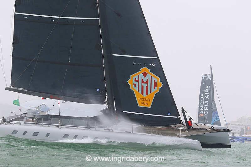 50th Rolex Fastnet Race start photo copyright Ingrid Abery / www.ingridabery.com taken at Royal Ocean Racing Club and featuring the Catamaran class