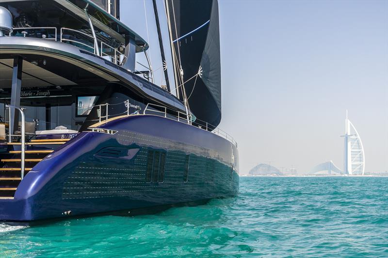 Blue and green should never be seen.... Unless it is a Sunreef! photo copyright Sunreef Yachts taken at Dubai Offshore Sailing Club and featuring the Catamaran class