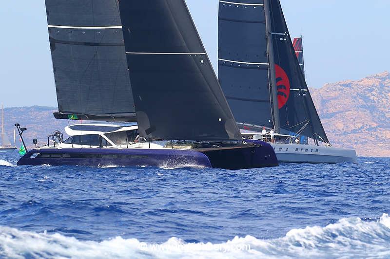 Maxi Yacht Rolex Cup 2023 Day 1 photo copyright Ingrid Abery / www.ingridabery.com taken at Yacht Club Costa Smeralda and featuring the Catamaran class