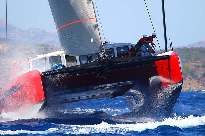 Maxi Yacht Rolex Cup 2023 Day 3 photo copyright Ingrid Abery / www.ingridabery.com taken at Yacht Club Costa Smeralda and featuring the Catamaran class