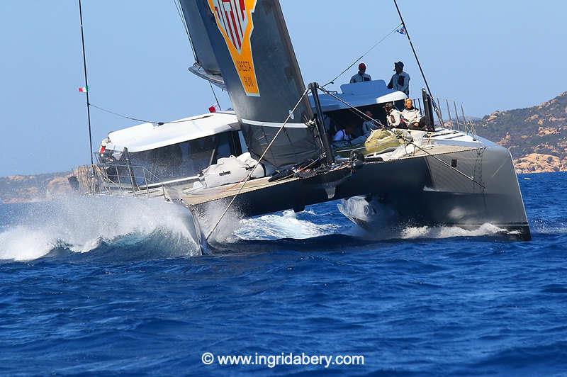 Maxi Yacht Rolex Cup 2023 Day 3 photo copyright Ingrid Abery / www.ingridabery.com taken at Yacht Club Costa Smeralda and featuring the Catamaran class