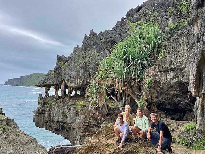 The special things about Rurutu- it is in fact a raised coral reef, not volcanic rock but coral rock in the jungle /bush. Amazing photo copyright Renate Klocke taken at  and featuring the Catamaran class