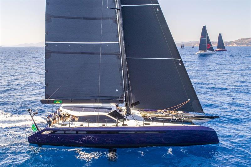 Don Wilson's Convexity racing off Sardinia at last year's Maxi Yacht Rolex Cup photo copyright IMA / Studio Borlenghi taken at Royal Ocean Racing Club and featuring the Catamaran class