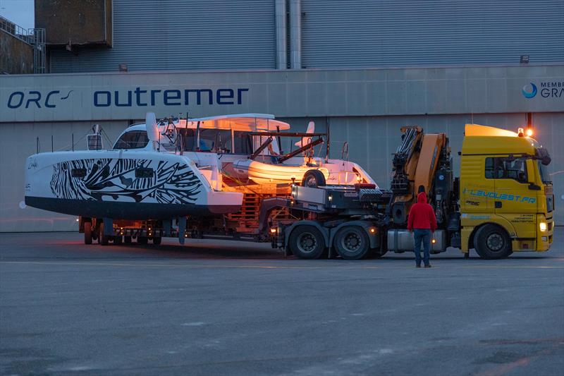 Outremer 45 built on the Lorient site photo copyright Julien Stintzy taken at  and featuring the Catamaran class