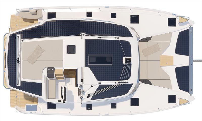 Deck level of the FP41 photo copyright Fountaine Pajot taken at  and featuring the Catamaran class