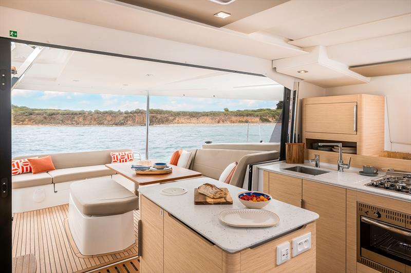 FP41 Galley photo copyright Fountaine Pajot taken at  and featuring the Catamaran class