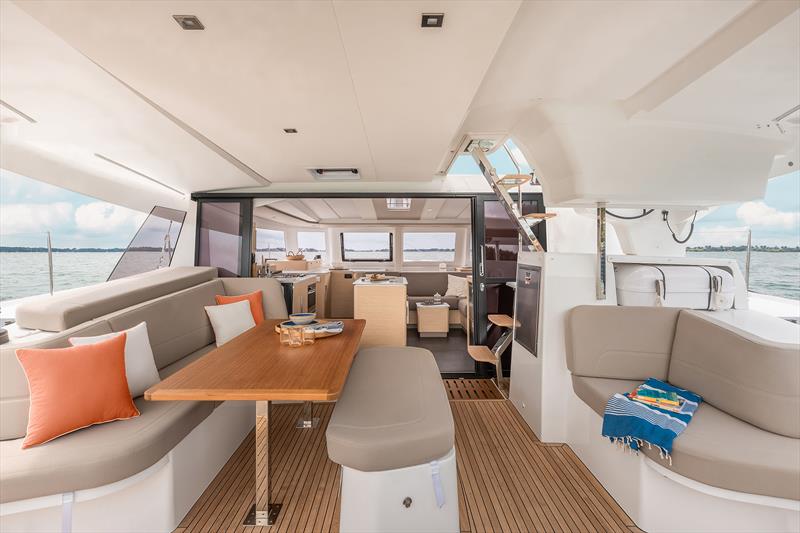 FP41 Cockpit photo copyright Fountaine Pajot taken at  and featuring the Catamaran class