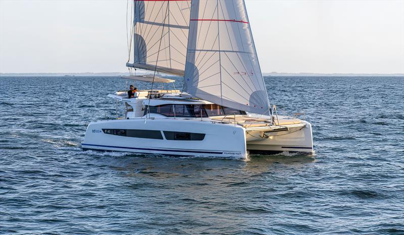 Fountaine Pajot's new FP41 making good use of her healthy 100m2 of working sails photo copyright Jean-Marie Liot taken at  and featuring the Catamaran class