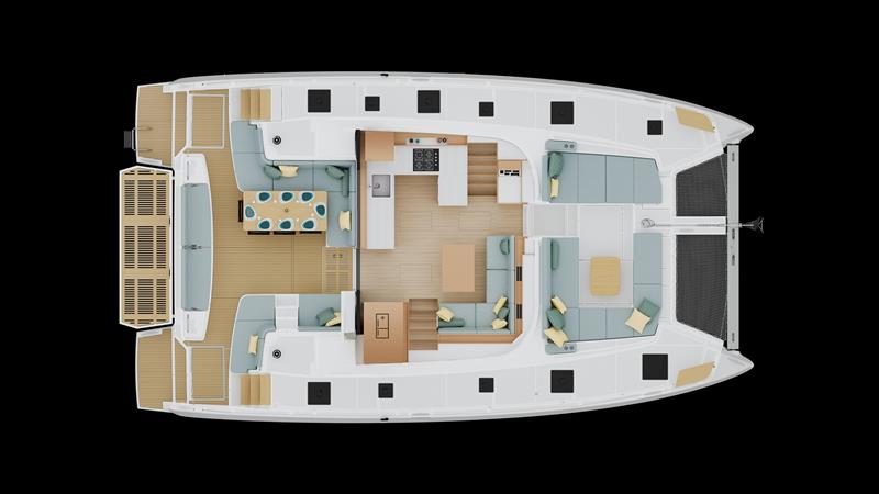 Lagoon 47 layout - Cockpit - photo © The Multihull Group