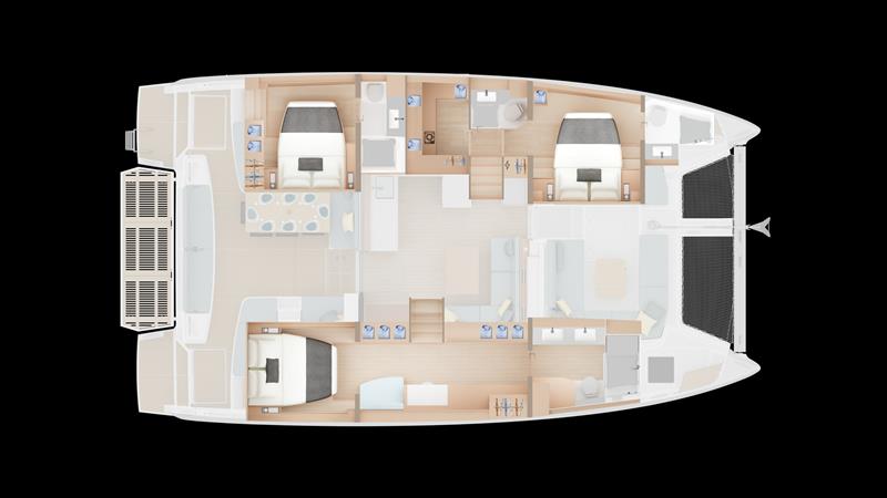 Lagoon 47 layout - Smartroom - photo © The Multihull Group