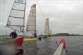 John Terry (behind the lens), Syd Gage, Gareth Ede, Stuart Ede - start of Race 2 - Catapult Travellers Trophy Series at the Rutland Sailing Club Catamaran Open © John Terry
