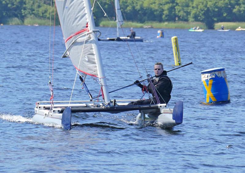 Gareth Ede wins the Catapult Nationals at Bala photo copyright John Hunter taken at Bala Sailing Club and featuring the Catapult class