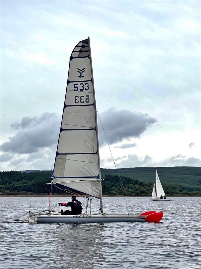 John Terry made Gareth work hard for his win during the Catapult Northerns at Kielder photo copyright Richard Purdy taken at Kielder Water Sailing Club and featuring the Catapult class