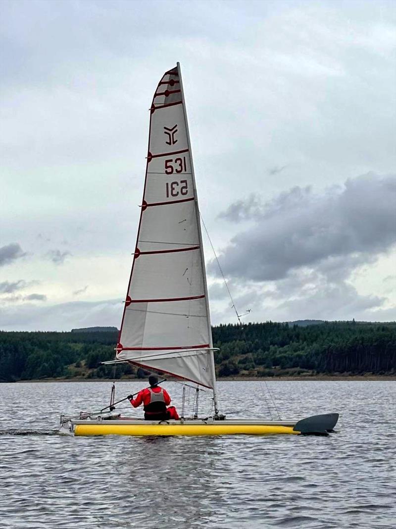 Third placed Stuart Ede had the consolation of winning on personal handicap in the Catapult Northerns at Kielder photo copyright Richard Purdy taken at Kielder Water Sailing Club and featuring the Catapult class