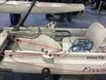 Challenger trimaran dinghy - showing a typical seat with the tiller in front at waist height (tiller pivots upwards to allow helm's entry/exit) © Magnus Smith / YachtsandYachting.com