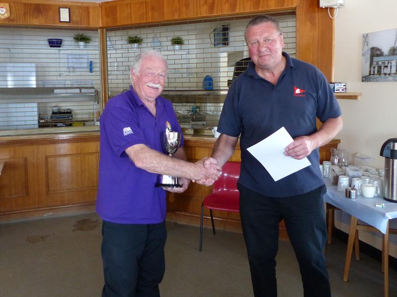 Jack Alderdice, aged 76, wins the Burghfield Challenger Regatta photo copyright Richard Johnson taken at Burghfield Sailing Club and featuring the Challenger class