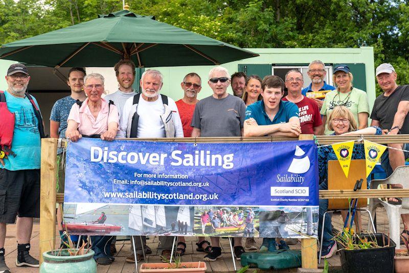 All competitors and volunteer helpers - Sailability Scotland's Challenger Traveller Series at Castle Semple photo copyright Joe Reilly taken at Castle Semple Sailing Club and featuring the Challenger class