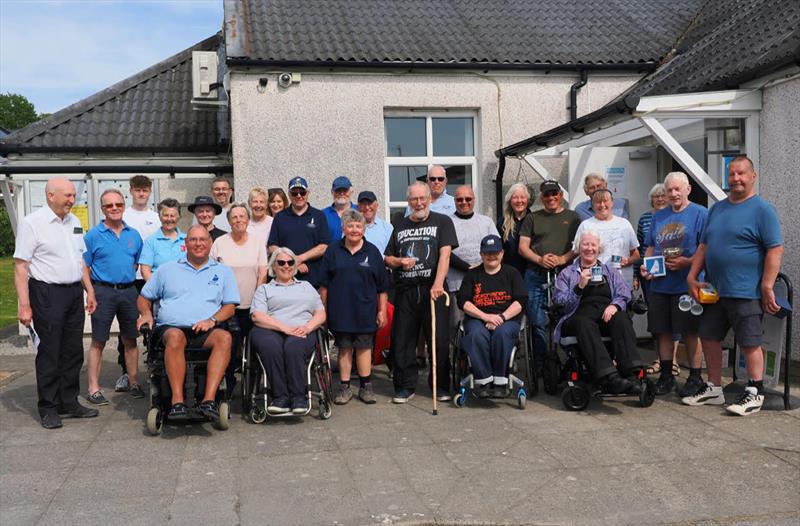 All the Challengers, Club sailors, buddies and helpers at the end of a very special weekend of sailing and socialising during the Challenger Scottish Championship photo copyright Margaret Purkis taken at Solway Yacht Club and featuring the Challenger class