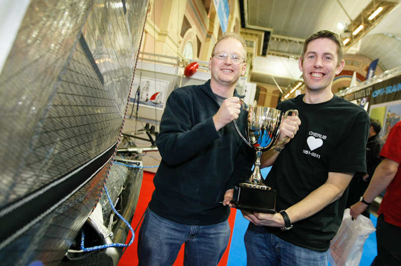 The Cherub ‘Eleanor’ owned by Dean Relph and Simon Jones wins the 2011 Spitfire Premium Ale Concours d’Elegance award at the RYA Volvo Dinghy Show photo copyright Paul Wyeth / RYA taken at RYA Dinghy Show and featuring the Cherub class