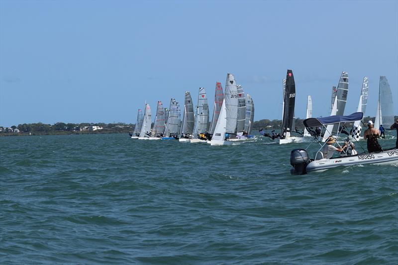 Race 9 start - 57th Cherub Australian Championship photo copyright Andrew Glassock taken at Darling Point Sailing Squadron and featuring the Cherub class