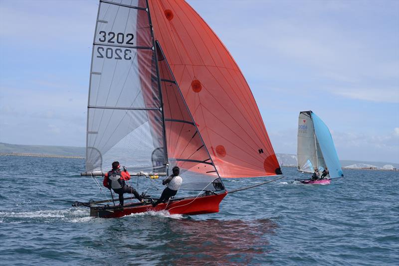 Cherubs at the Weymouth Skiff Open 2022 photo copyright Rich Bowers taken at Weymouth & Portland Sailing Academy and featuring the Cherub class