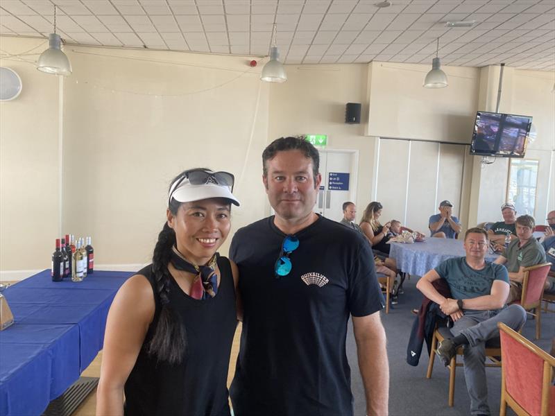 Andy and Jill Peters finish 2nd in the Cherubs at the Weymouth Skiff Open 2022 photo copyright Rich Bowers taken at Weymouth & Portland Sailing Academy and featuring the Cherub class