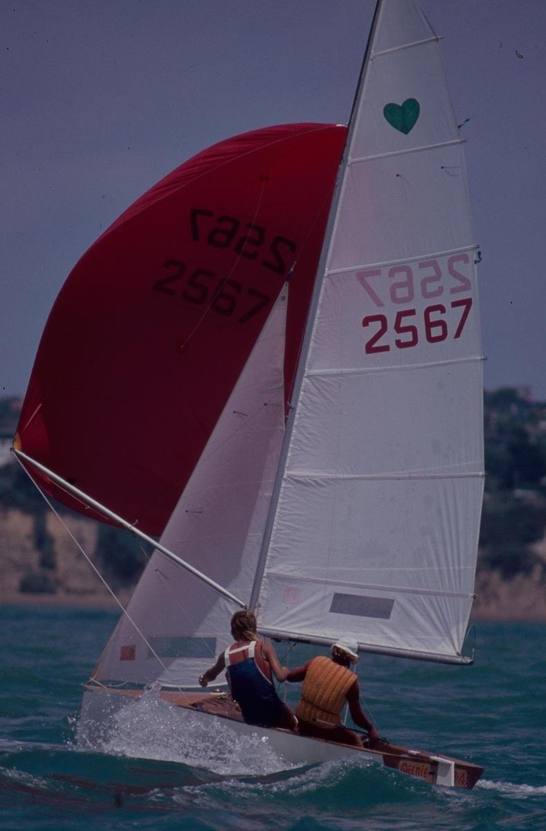 1978 World Champion QSJB IV Murray design  skipper Mark Paterson crew Dave Mackay photo copyright Alan Roper taken at Takapuna Boating Club and featuring the Cherub class