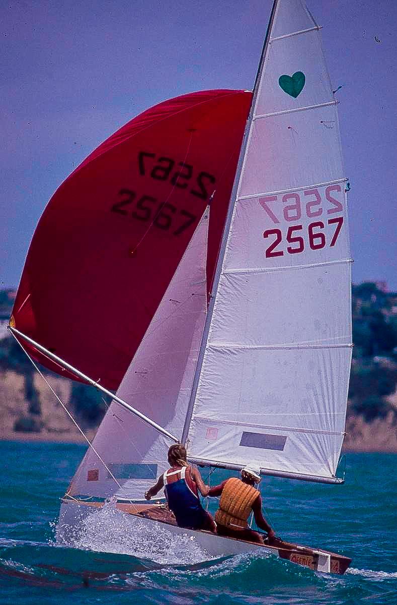 Mark Paterson and David Mackay - QSJB IV Murray design 1978 World Champion  photo copyright Alan Roper taken at Takapuna Boating Club and featuring the Cherub class