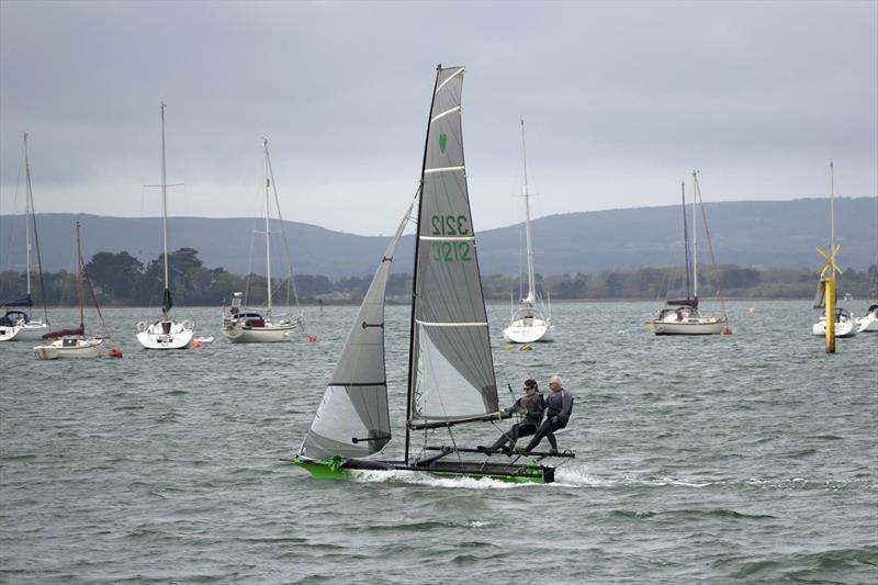 UK Cherub open meeting at Poole photo copyright Mike Millard taken at Poole Yacht Club and featuring the Cherub class