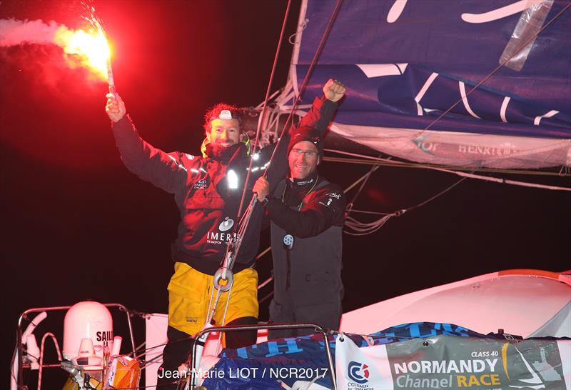 Phil Sharp and Pablo Santurde win the Normandy Channel Race 2017 photo copyright Jean-Marie Liot / www.jmliot.com / NCR2017 taken at  and featuring the Class 40 class