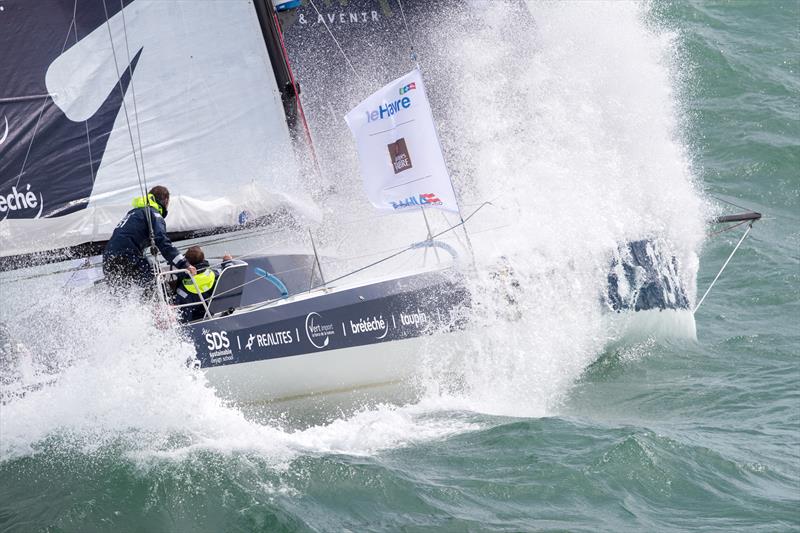 The Class 40 Aina Enfance & Avenir during the Transat Jacques Vabre 2017 photo copyright Christophe Breschi / Aina taken at  and featuring the Class 40 class