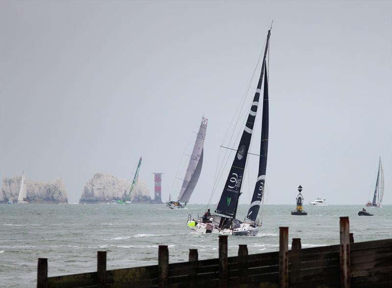 Class 40s pass Hurst Castle in the 2019 Rolex Fastnet Race - photo © Mark Jardine