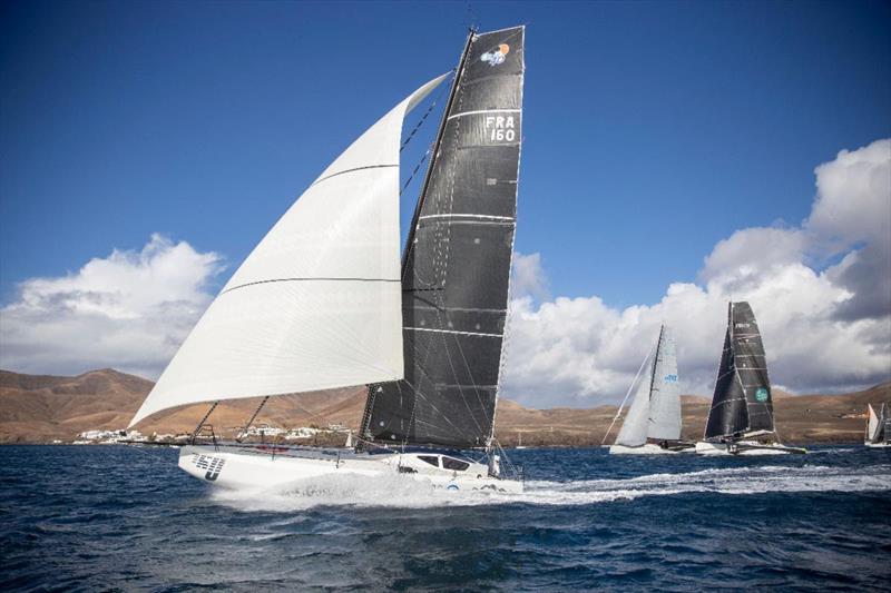 Start of the 2021 RORC Transatlantic Race from Puerto Calero, Lanzarote - The fleet, including Class40 Palanad 3, Black Pearl IRC56 and Rayon Vert will race 2,735 nm to the Caribbean in the 7th edition of the race photo copyright James Mitchell / RORC taken at Royal Ocean Racing Club and featuring the Class 40 class