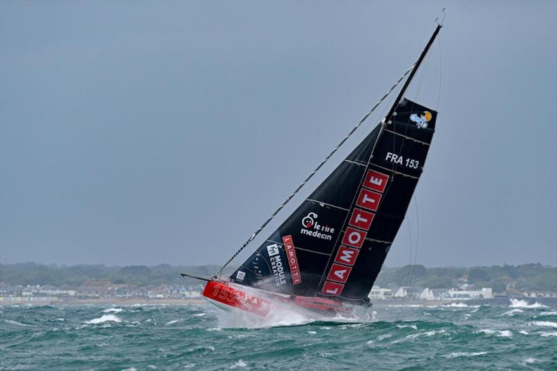 Leading the Class40s in the Rolex Fastnet Race - Luke Berry's 2019 winner, Lamotte-Module Création  photo copyright Rick Tomlinson / www.rick-tomlinson.com taken at Royal Ocean Racing Club and featuring the Class 40 class