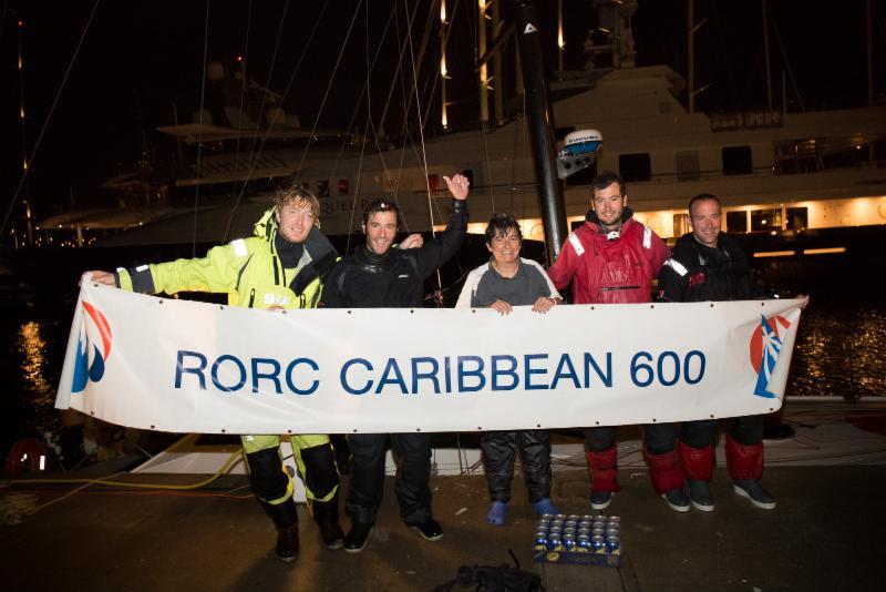 New Class40 race record set by Eärendil crew: Pietro Luciani (IT), Pablo Santurde (ES), Catherine Pourre (FR), Benoit Hochart (FR), Carlos Ruigomez (ES) - 2018 RORC Caribbean 600 - photo © RORC / Arthur Daniel
