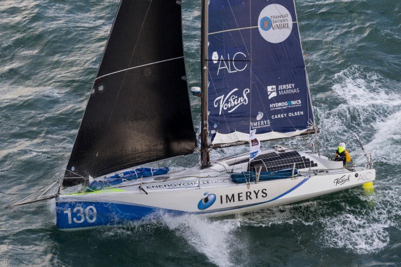 Phil Sharp's British Class40 Imerys Clean Energy. `It is a coastal race but you rarely see land and the course takes you further north than just about any offshore race,` says Sharp who is racing with Pablo Santurde and Julien Pulve photo copyright Jean-Marie Liot taken at Royal Ocean Racing Club and featuring the Class 40 class