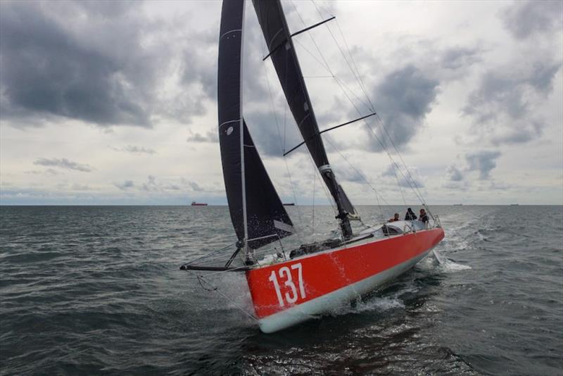 Peter Harding's Class 40 Phor-ty, skippered by Sam Goodchild photo copyright James Tomlinson taken at Royal Ocean Racing Club and featuring the Class 40 class