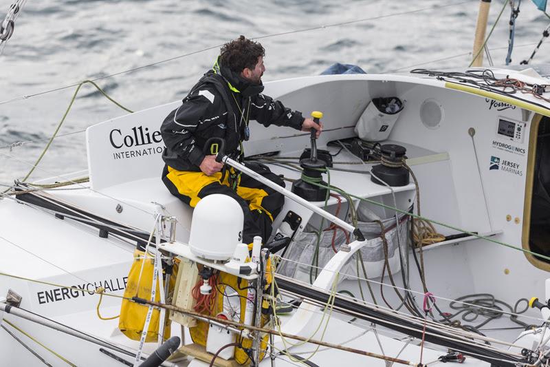 Class 40 Imerys Clean Energy, skipper Phil Sharp, during start of the Route du Rhum photo copyright Jean-Marie Liot / Alea taken at  and featuring the Class 40 class