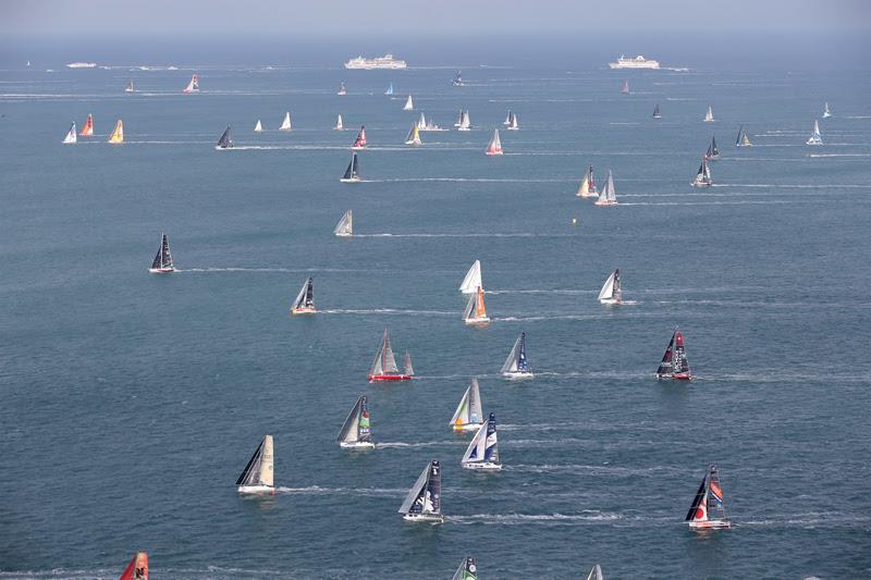 Route du Rhum 2018 race start photo copyright Jean-Marie Liot / Alea taken at  and featuring the Class 40 class