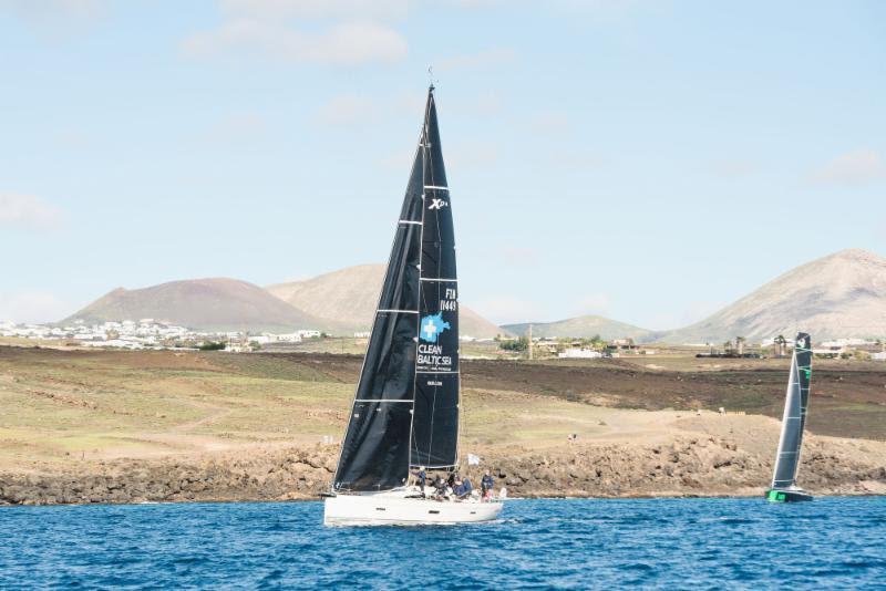 Arto Linnervuo's Finnish Xp-44 Xtra-Staerk at the start of the 2018 RORC Transatlantic Race from Calero Marinas, Marina Lanzarote photo copyright RORC taken at Royal Ocean Racing Club and featuring the Class 40 class