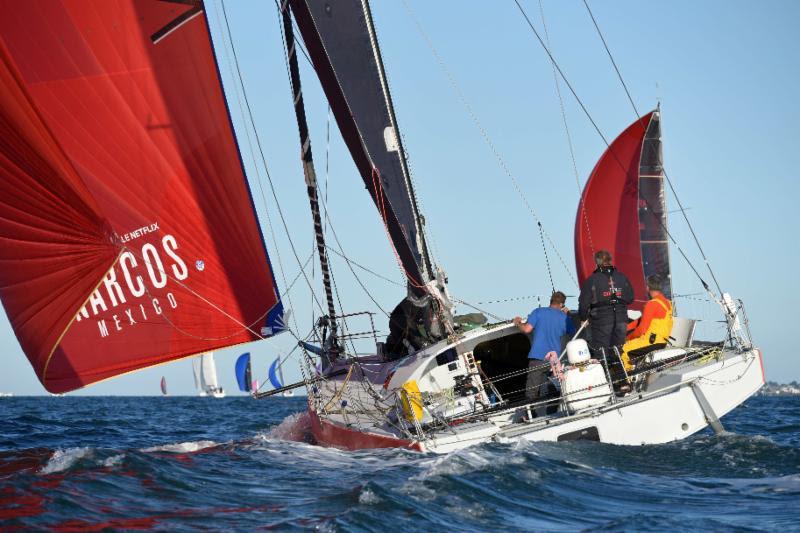 Ian Hoddle, Nigel Colley, Charles Emmett and Matt Smith, the consortium that own the Class40 Manic photo copyright Rick Tomlinson taken at Royal Ocean Racing Club and featuring the Class 40 class