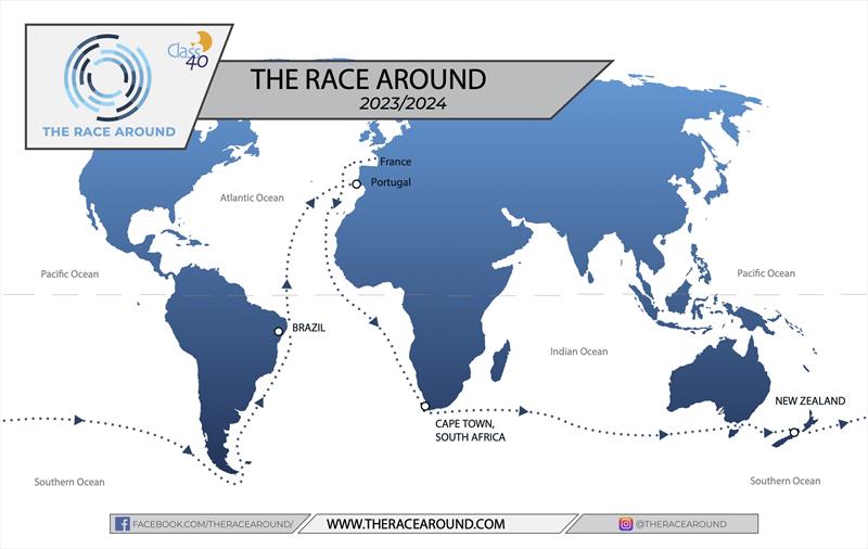 The Race Around's 2023/2024 course - photo © Image courtesy of The Race Around