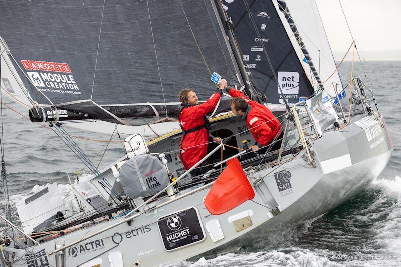 Axel Trehin and Frédéric Denis, Project Rescue Ocean, win the CIC Normandy Channel Race photo copyright Jean-Marie Liot taken at  and featuring the Class 40 class