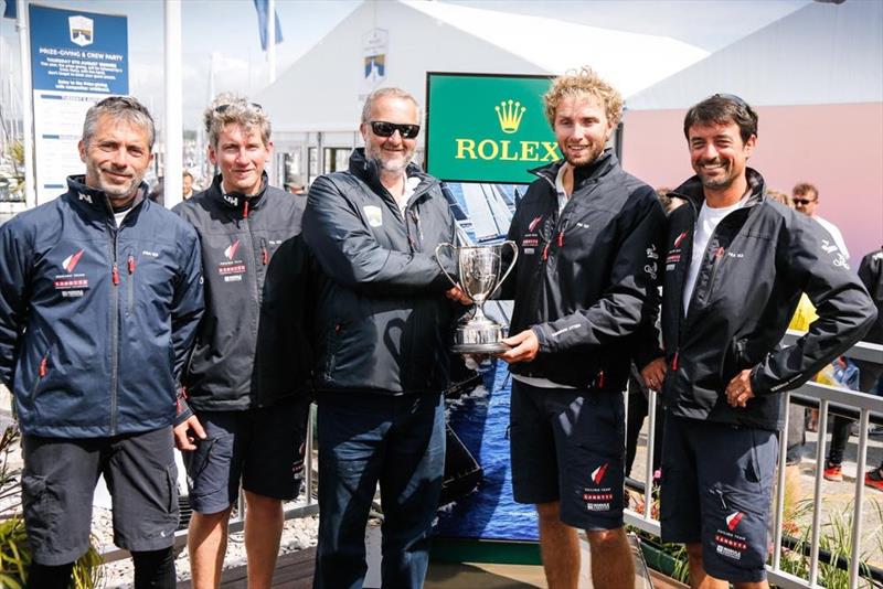 Berry's 2019 Rolex Fastnet Race winning crew including Mini Transat winners Corentin Douguet and Fred Denis - photo © Paul Wyeth / pwpictures.com 