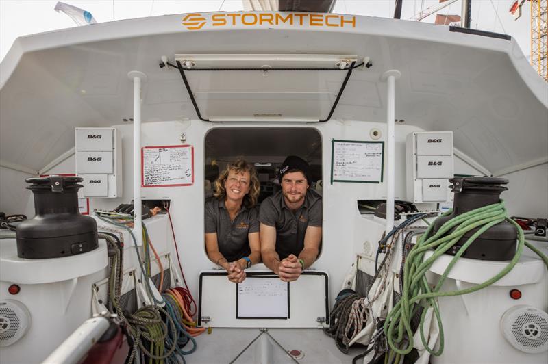 Class 40 Canadian skipper Melodie Schaffer with fellow race rookie Ryan Barkey - photo © Jean-Louis Carli / Alea / TJV21