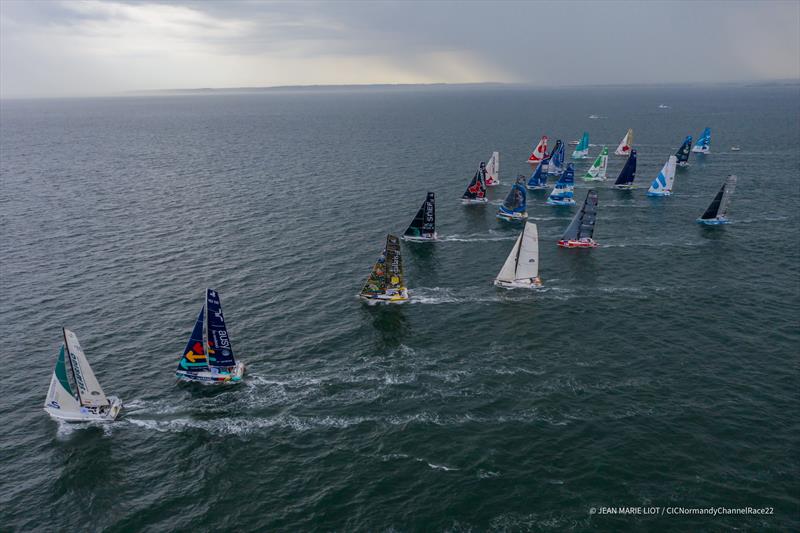 13th Normandy Channel Race start photo copyright Jean Marie Liot / CICNormandyChannelRace22 taken at  and featuring the Class 40 class